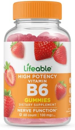 Lifeable Vitamin D 10000 Iu + Vitamin B6 Gummies Bundle Great Tasting Vitamin Supplement Gluten Gmo Chewable Gummy