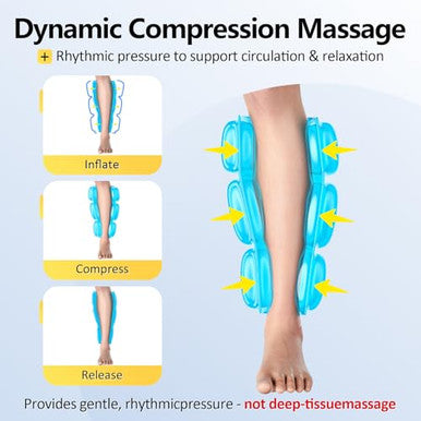 Comfytemp Cordless Calf Massager For Circulation And Pain Relief Fsa Eligible Hsa Portable Leg Compression Massager For Edema Rls Varicose Veins Ideal For Mom Dad Seniors (Fit Calf 13"~18")