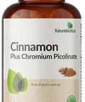 Futurebiotics Cinnamon Plus Chromium Picolinate Supplement High Potency Chromium Nongmo 120 Vegetarian Capsules