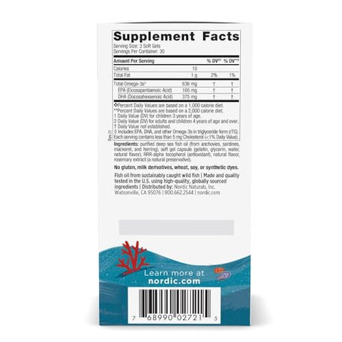 Nordic Naturals Children S Dha Xtra Berry Punch - 90 Mini Chewable Soft Gels For Kids - 636 Mg Omega-3S Epa & Dha - Cognitive & Immune Function Learning Social Development - Non-Gmo 30 Servings