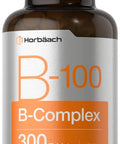 Horbaach Vitamin B100 Complex 100% of Daily Value 300 Tablets Vegetarian NonGMO and Gluten Free Supplement