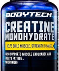 Bodytech Creatine Monohydrate Capsules Micronized For Maximum Absorption Supports Muscle Strength & Power Convenient Capsule Form (100 Capsules)