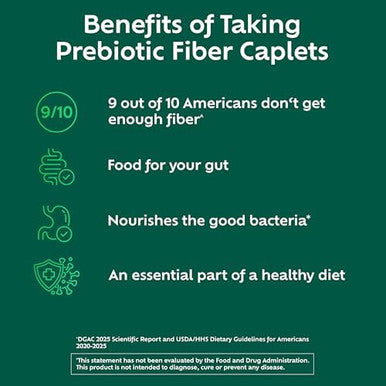 Benefiber Prebiotic GLP1 Friendly Fiber Supplement Caplets 84 Count