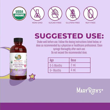 Maryruth's Usda Organic Nighttime Gripe Water For Babies By Maryruth's 60 Servings 4 Oz