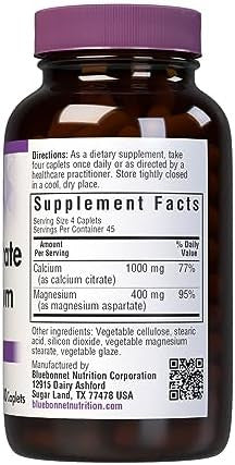 Bluebonnet Calcium Plus Magnesium Caplets 180 Count