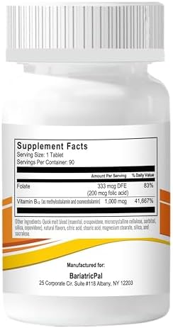 Bariatricpal 1000Mcg B12 Sugar Quick Melts (90 Count) Orange