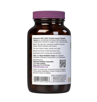 Bluebonnet Nutrition Mpx 1000 Prostate Support 60 Capsules