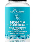 Eu Natural Momma Prenatal Probiotics Mom & Baby Gut And Digestive Postpartum, Nursing, Morning Sickness Pregnancy Relief 18 Clinically Proven Strains, 14 Billion Cfu, Prebiotic 30 Mini Vegan Capsules