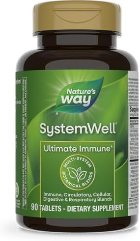 Nature'S Way Systemwell Ultimate Immune, With Vitamins C, A, D, Zinc, Selenium, Multi-System Botanical Blends Including Immune, Respiratory, Digestive, & Circulatory, 90 Tablets (Packaging May Vary)