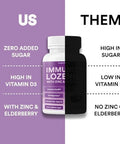 Immunity Lozenge W/Elderberry, Zinc & D3 Immune Support Supplement For Men, Women & Kids Non-Gmo, Gluten & Caffeine 60 Lozenges