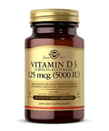 Solgar Vitamin D3 (Cholecalciferol) 125 Mcg (5000 Iu) 60 Vegetable Capsules - Helps Maintain Healthy Bones & Teeth - Immune System Support - Non-Gmo Gluten Free Dairy Free 60 Servings