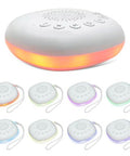 Focevn White Noise Sound Machine For Sleep - Portable Sound Machine 20 Soothing Sounds 9-Color Night Light 30 Volume Levels 4 Timer Options Type-C Charging Noise Machine For Baby Adult Home Office Travel