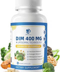 Lukaree Dim Supplement 400Mg For Women 12 In 1 Liposomal Dim Capsules With Black Cohosh Soy Isoflavones & Alpha Lipoic Acid Vegan 60 Ct.