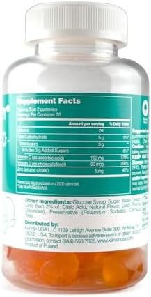Immunity Gummy - Dietary Supplement With Vitamins For Adults & Teens - Chewable Multivitamin Booster Gummies With Zinc, Vitamin C And D - Naturally Flavored & Gluten - 60 Gummies (7.4 Oz)