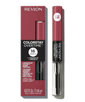 Revlon Liquid Lipstick With Clear Lip Gloss Colorstay Overtime Lipcolor Dual Ended With Vitamin E 380 Always Sienna 0.07 Fl Oz