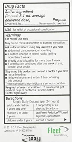 Fleet Liquid Glycerin Suppositories 4 Ea(Pack Of 2)