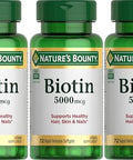 Nature's Bounty Biotin 5000 mcg Liquid Softgels 72 ea (Pack of 3)
