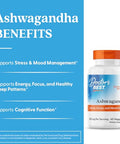 Doctor'S Best Sensoril Ashwagandha Supplement For Men & Women - Ashwagandha Root & Leaf Extract Capsules 250 Mg Per 2-Capsule Serving Supports Stress Relief & Wellness Vegan 60 Veg Caps