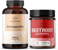 Herbamama Ashwagandha And Beet Root Kit - Bundle Of 1500 Mg Ashwagandha Root Capsules & 1500 Mg Beet Root Gummies - Vegan Non-Gmo Gelatin- - 2 Pack