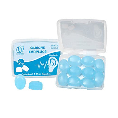 Lysian Foam Ear Plugs Yellow-Green 60 Pairs And Silicone Earplugs 5 Pairs By Lysian