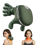 Eiwajkxe Neck Massager With Heat - Neck And Back Shiatsu Massager For Relieve Fatigue Deep Tissue Portable Neck And Shoulder Massager For Home And Travel Green