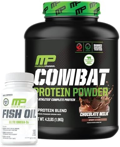 Muscle Pharm Combat 4Lb Chocolate Protein & Musclepharm Fish Oil