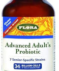 Flora Advanced Adult'S Probiotic Daily Probiotic For Ages 55 & Up Supports Gut & Digestive Health 34 Billion Cfu Keep Chilled Vegetarian & Gluten 60 Capsules