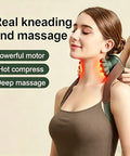 Dybyss Bionic Hand Neck And Shoulder Massager With Heat Shiatsu Kneading Trapezius Muscle Massager Cordless Portable Full Body Massage Device For Office Workers & Parents