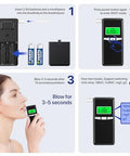 Layfitty Breathalyzer2026 Upgraded Alcohol Tester With Blue Lcd Digital DisplayPortable Alcohol Tester For Home Or Party Use With 10 Mouthpieces