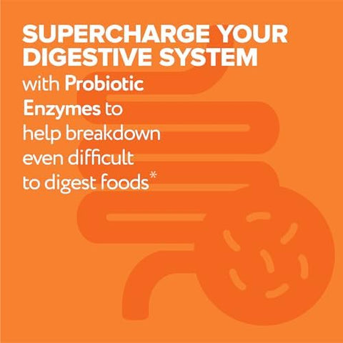 Florajen Digestive Enzymes With Probiotics & Prebiotics - Triple-Action Formula For Gut Health Bloating & Gas Relief - Supports Gluten & Dairy Digestion - Clean Non-Gmo - 30-Count