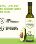 AVA JANE'S KITCHEN - Extra Virgin Avocado Oil - 100% Cold Pressed, Natural, & Unrefined - 480Ã‚Â°F High Smoke Point, Rich in Potassium & Vitamins - Creamy & Buttery Taste - 2 Bottle Pack, 8.4 fl oz each
