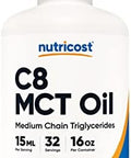 Nutricost C8 Mct Oil 16Oz Keto Paleo Nongmo