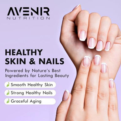 Hair Shield Hair Skin And Nails Vitamins For Hair Growth And Stronger Nails, Biotin Vitamins With Calcium & Zinc For Women And Men, 120 Capsules