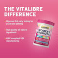 Iron Supplement for Women and Men with Vitamins C B6 B12 and Folate+Vitalibre Womens Probiotics 100 Billion CFU 15 Strains w/Prebiotic Cranberry Vitamin B6 and VC
