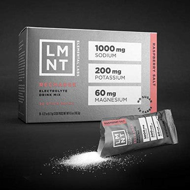 LMNT Electrolyte Drink Mix Hydration Powder Raspberry Salt 30 Stick