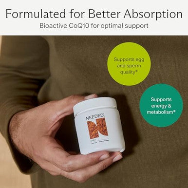 Needed. CoQ10 200mg Supplement 30 Count Ubiquinol 200mg For Women and Men Coenzyme Q10 Preconception Health Supplement Non GMO Softgels
