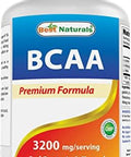 Best Naturals Bcaa Branch Chain Amino Acid 3200Mg Per Serving 200 Capsules Pharmaceutical Grade 100% Pure Instantized Formula Pre/Post Workout Bodybuilding Supplement Boost Muscle Growth