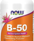 Now Foods Supplements Vitamin B50 Mg Energy Production Nervous System Health 250 Tablets