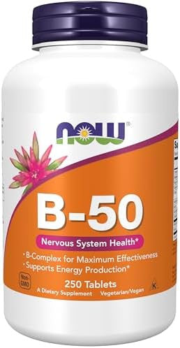 Now Foods Supplements Vitamin B50 Mg Energy Production Nervous System Health 250 Tablets