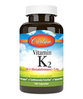Carlson Vitamin K2 MK4 (Menatetrenone) 5 mg Vitamin K Supplement Bone Support K2 Vitamin SoyFree Vitamin K2 180 Capsules