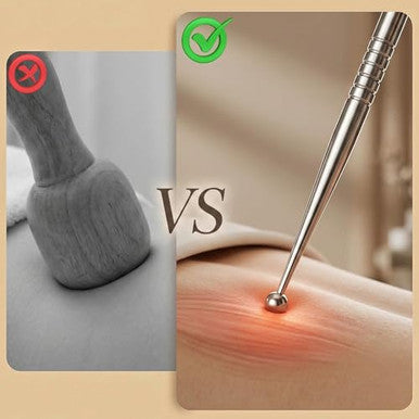 Zjo Acupressure Pen Stainless Steel Reflexology Tool For Face And Body Manual Trigger Point Massage Tool For Deep Tissue Pressure Point Release Professional Lymphatic Drainage For Ear Neck Back