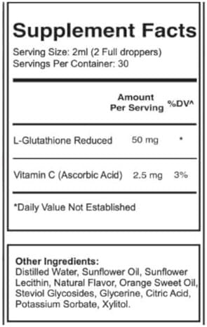 Divine Health Nano Reduced Lglutathione Dropperraspberry Flavor Dr. Colbert Md Includes Vitamin Csuperior Absorptionsugar