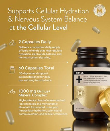 M Manna Vitality Ormus+ Capsules 60 Count 1000Mg