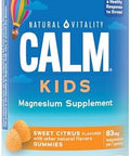 Natural Vitality CALM Kids Magnesium Supplement Gummies Gummies for Balanced Mood Supports Healthy Development Gluten Vegan Sweet Citrus Flavored 60 Gummies