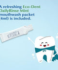 Ecodent Extrabrite Baking Soda Tooth Powder Mint " Sls & Fluoride Toothpaste Powder With Oxidizing Calcium Peroxide Whitening Toothpaste Alternative + Dailyrinse Singleuse Pack