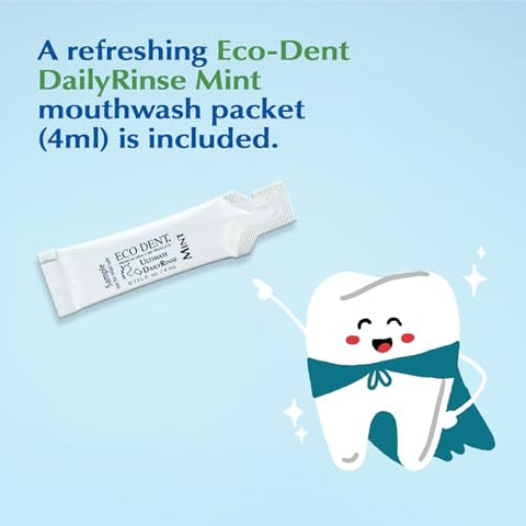 Ecodent Extrabrite Baking Soda Tooth Powder Mint " Sls & Fluoride Toothpaste Powder With Oxidizing Calcium Peroxide Whitening Toothpaste Alternative + Dailyrinse Singleuse Pack
