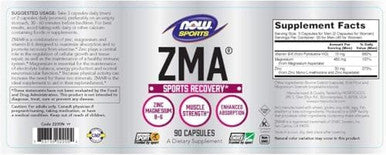 Now Foods Sports Nutrition, Zma (Zinc, Magnesium And Vitamin B-6), Enhanced Absorption, Sports Recovery, 90 Capsules