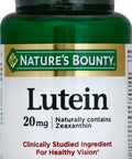 Nature's Bounty Lutein Pills Eye Health Supplements And Vitamins Support Vision Health 20 Mg 40 Softgels