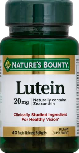 Nature's Bounty Lutein Pills Eye Health Supplements And Vitamins Support Vision Health 20 Mg 40 Softgels