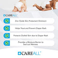 Careall Zinc Oxide 20 Skin Protectant Barrier Ointment 2 Oz Relieves Treats And Prevents Minor Skin Irritations Due To Diaper Rash. Helps Seal Out Wetness. Protects Chafed Skin